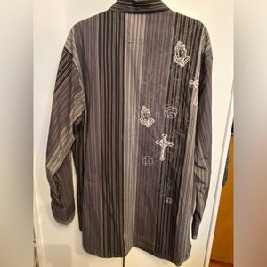 G-Unit men’s long sleeve button down shirt, embroidery on back